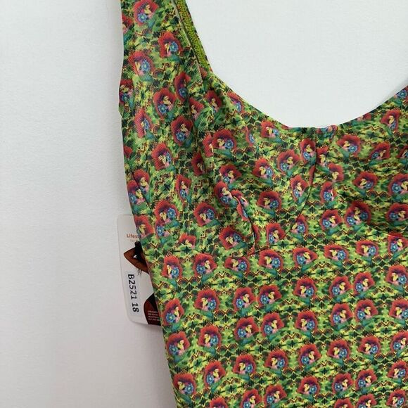 Lifestyles Direct Women’s Tan Through Printed One Piece Scoop Back Underwire Swi - Picture 6 of 8